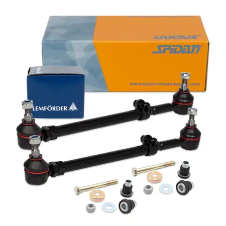 2x SPIDAN Spurstange + Reparatursatz Umlenkhebel f&uuml;r MERCEDES E-Klasse W124 S124 C124 A124