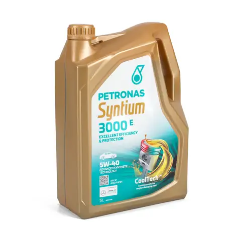 5L 5 Liter PETRONAS Syntium 3000 E 5W-40 Motor&ouml;l &Ouml;l f&uuml;r BMW LL-01 MB 229.5 VW 502/505.00