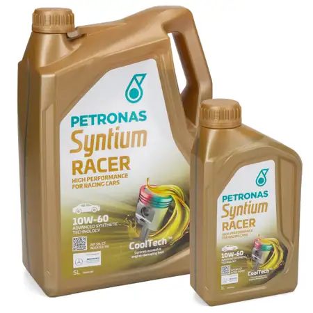 6L 6 Liter PETRONAS Syntium RACER 10W-60 Motor&ouml;l API SN/CF ACEA A3/B4 f&uuml;r FCA 9.55535-H3