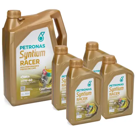 9L 9 Liter PETRONAS Syntium RACER 10W-60 Motor&ouml;l API SN/CF ACEA A3/B4 f&uuml;r FCA 9.55535-H3
