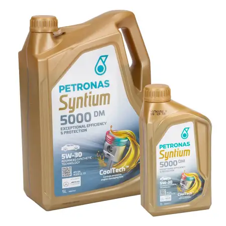 6L 6 Liter PETRONAS Syntium 5000 DM 5W-30 Motor&ouml;l &Ouml;l f&uuml;r BMW LL-04 MB 229.51/52 505.00/01