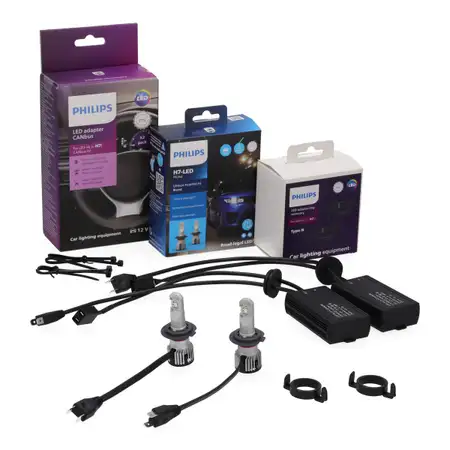 2x PHILIPS Ultinon Pro6000 HL Boost H7 LED + Adapter f&uuml;r PEUGEOT 3008 1 VOLVO XC60 1
