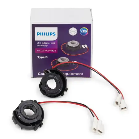 PHILIPS 11176X2 Adapterringe Adapter Type D Lampenfassung f&uuml;r Ultinon Pro6000 H7 LED