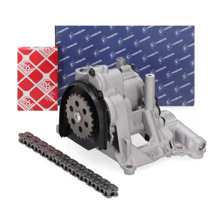 PIERBURG &Ouml;lpumpe + febi Steuerkette f&uuml;r BMW 5er F10 F11 M550d X5 F15 M50d N57 381 PS
