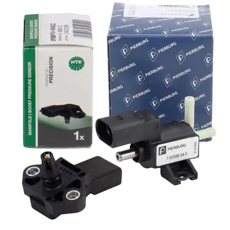 PIERBURG Ladedruckregelventil + NTK Ladedrucksensor f&uuml;r VW Golf 5 6 Passat B6 B7 1.4 TSI