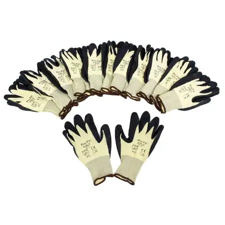 PRO-FIT 518LO Work Gloves YELLOW BLACK Size 8 / M (12 pairs)