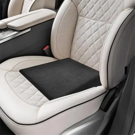 PROPLUS Wedge Cushion Seat Cushion 37x35x7.5 cm Seat Booster Car Seat BLACK