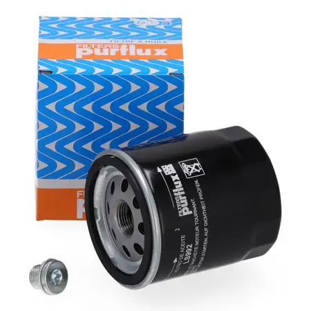 PURFLUX LS992 &Ouml;lfilter + Schraube f&uuml;r VW Polo 5 8X Ibiza 4 Toledo 4 Fabia 3 Rapid 1.4 TDI