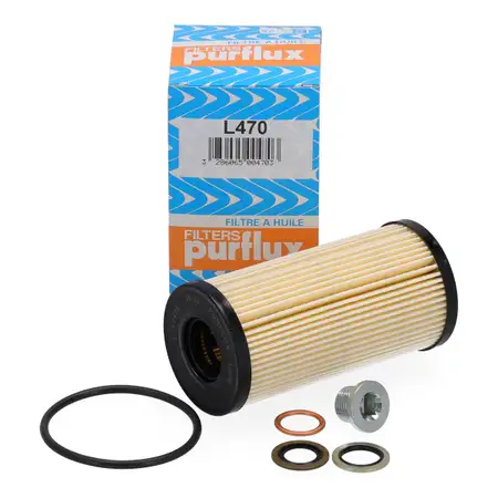 PURFLUX L470 &Ouml;lfilter + Schraube f&uuml;r NISSAN OPEL Movano A Vivaro A RENAULT 2.0/2.5 dCi