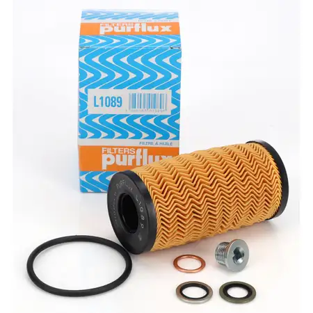 PURFLUX L1089 &Ouml;lfilter + Schraube f&uuml;r DACIA MERCEDES-BENZ OM608 NISSAN RENAULT 1.5 dCi