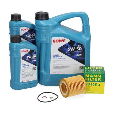 7L ROWE MULTI FORMULA 5W-50 Motor&ouml;l + MANN &Ouml;lfilter f&uuml;r BMW M2 F87 M3 F80 M4 F82 F83