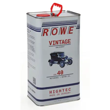 5L 5 Liter ROWE Motoröl Öl VINTAGE Unlegiert SAE 40 Oldtimer Einbereichs-Öl 5L 5 Liter ROWE Motoröl Öl VINTAGE Unlegiert SAE 40 Oldtimer Einbereichs-Öl
