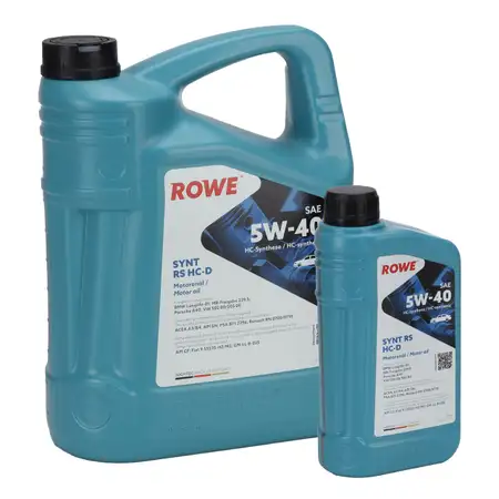 6L 6 Liter ROWE SYNT RS HC-D 5W-40 Motor&ouml;l &Ouml;l f&uuml;r BMW-LL01 MB 229.5 Porsche A40 502/505.00