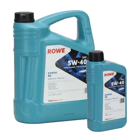 6L 6 Liter ROWE SYNTH RS 5W40 Motor&ouml;l &Ouml;l f&uuml;r MB 229.5 Porsche A40 PSA B712296 502/505.00