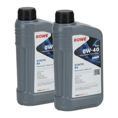 2L 2 Liter ROWE SYNTH RS 0W40 Motor&ouml;l &Ouml;l f&uuml;r MB 229.5 Porsche A40 PSA B712296 502/505.00