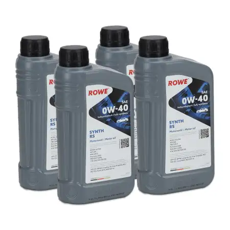 4L 4 Liter ROWE SYNTH RS 0W40 Motor&ouml;l &Ouml;l f&uuml;r MB 229.5 Porsche A40 PSA B712296 502/505.00