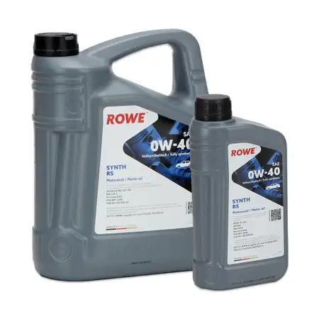 6L 6 Liter ROWE SYNTH RS 0W40 Motor&ouml;l &Ouml;l f&uuml;r MB 229.5 Porsche A40 PSA B712296 502/505.00