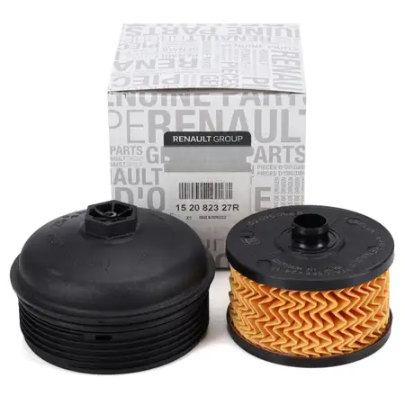 ORIGINAL RENAULT &Ouml;lfilter + &Ouml;lfiltergeh&auml;use Clio Kangoo Megane Scenic 152082327R