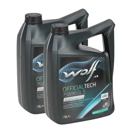 10L 10 Liter WOLF OFFICIALTECH 75W90 GL 5 Getriebe&ouml;l API GL-5 MAN MB 235.8 SCANIA VOLVO