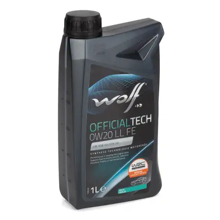 1L 1 Liter WOLF OFFICIALTECH 0W20 LL FE Motor&ouml;l &Ouml;l f&uuml;r VW 508/509.00 FORD WSS-M2C956-A1