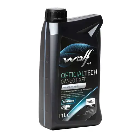 1L 1 Liter WOLF OFFICIALTECH 0W-20 FXFE Motor&ouml;l &Ouml;l Ford WSS-M2C954-A1