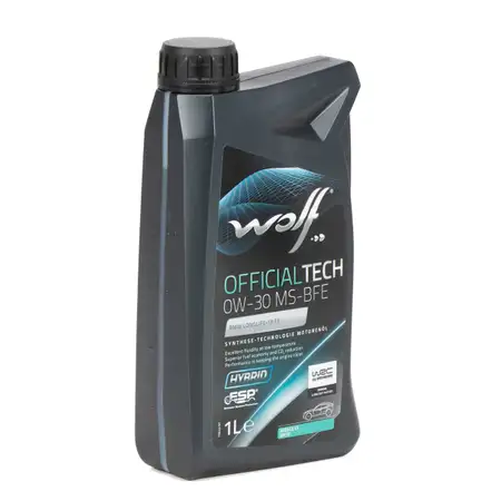 1L 1 Liter WOLF OFFICIALTECH 0W-30 MS-BFE Motor&ouml;l f&uuml;r BMW LL-19 FE 229.51 OPEL OV0401547