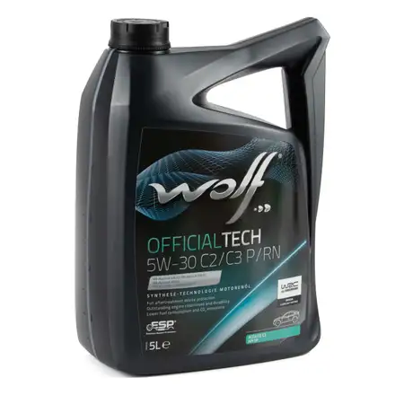 5L 5 Liter WOLF OFFICIALTECH 5W30 C2/C3 P/RN Motor&ouml;l f&uuml;r MB 229.51/52 PSA 2290 Renault