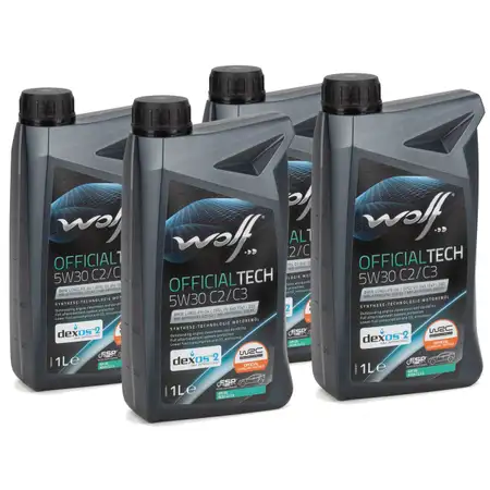 4L 4 Liter WOLF OFFICIALTECH 5W30 C2/C3 Motor&ouml;l f&uuml;r BMW LL-04 dexos2 229.51/52 505.00/01