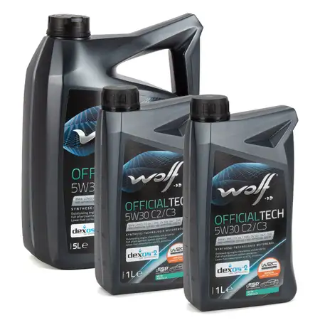 7L 7 Liter WOLF OFFICIALTECH 5W30 C2/C3 Motor&ouml;l f&uuml;r BMW LL-04 dexos2 229.51/52 505.00/01