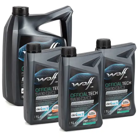 8L 8 Liter WOLF OFFICIALTECH 5W30 C2/C3 Motor&ouml;l BMW LL-04 dexos2 MB 229.51/52 VW 505.00/01