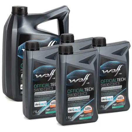 9L 9 Liter WOLF OFFICIALTECH 5W30 C2/C3 Motor&ouml;l f&uuml;r BMW LL-04 dexos2 229.51/52 505.00/01