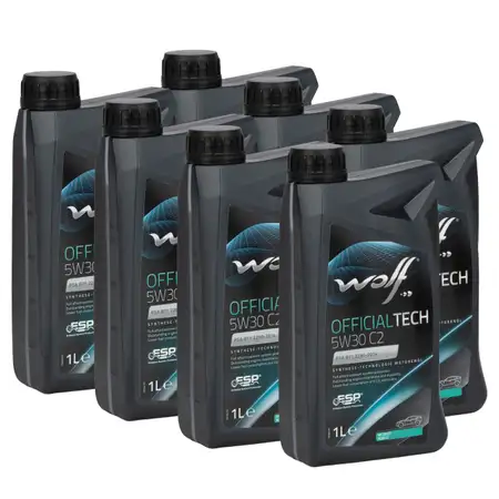 7L WOLF OFFICIALTECH 5W30 C2 Motor&ouml;l f&uuml;r FIAT 9.55535-S1 PSA B71 2290-2014 RENAULT RN 0700