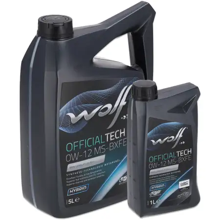6L 6 Liter WOLF OFFICIALTECH 0W-12 MS BXFE Motor&ouml;l BMW Longlife-22 FE++
