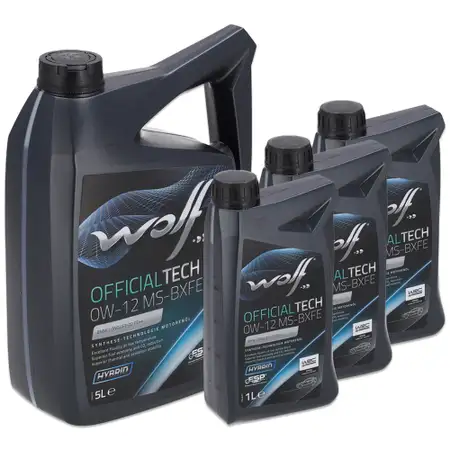 8L 8 Liter WOLF OFFICIALTECH 0W-12 MS BXFE Motor&ouml;l BMW Longlife-22 FE++