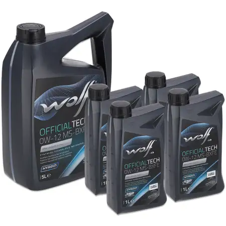 9L 9 Liter WOLF OFFICIALTECH 0W-12 MS BXFE Motor&ouml;l BMW Longlife-22 FE++