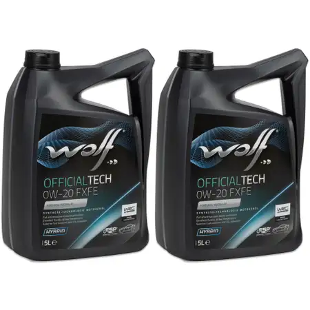10L 10 Liter WOLF OFFICIALTECH 0W-20 FXFE Motor&ouml;l &Ouml;l Ford WSS-M2C954-A1