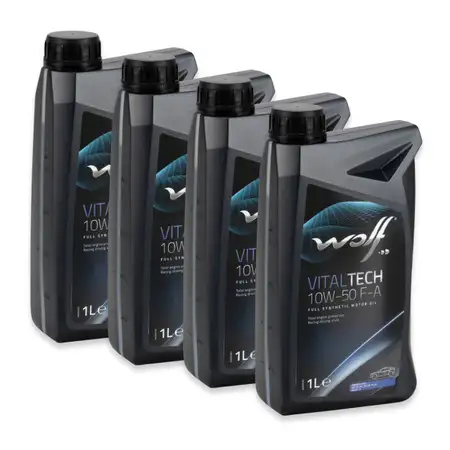 4L 4 Liter WOLF VITALTECH 10W50 F-A Motor&ouml;l &Ouml;l ACEA C3 API SP/RC/SN PLUS f&uuml;r ABARTH 0101