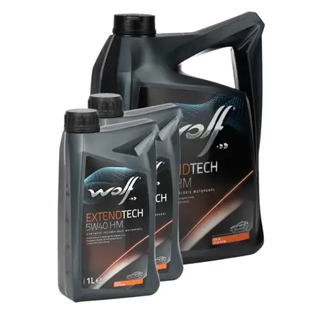 7L 7 Liter WOLF EXTENDTECH 5W40 HM Motor&ouml;l &Ouml;l f&uuml;r MB 229.5 PSA B71 2296 VW 502/505.00