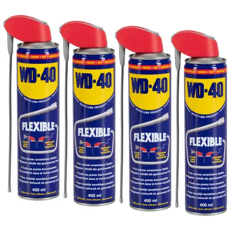 4x 400ml WD-40 31688 FLEXIBLE Multifunktions&ouml;l Kriech&ouml;l Rostl&ouml;ser Mehrzweck&ouml;l Vielzweck