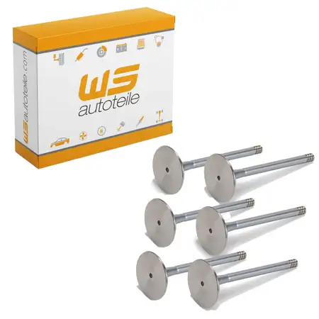 6x Auslassventil f&uuml;r PORSCHE 993 3.8 Carrera RS 300 PS 1995-1997 99310541943