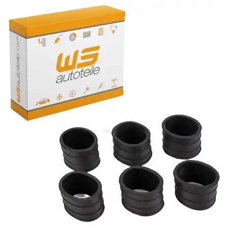 6x Verbindungsmuffe Ansaugstutzen f&uuml;r PORSCHE 911 2.7 3.0 3.3 1978-1983 92811015801