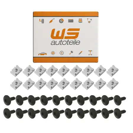 20x Torx Schraube + Blechmutter Radkasten Unterfahrschutz f&uuml;r AUDI SEAT SKODA VW
