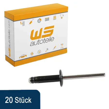 20x Blindniet Spreizniete Befestigung f&uuml;r RENAULT CLIO 3 MEGANE 3 7703072337