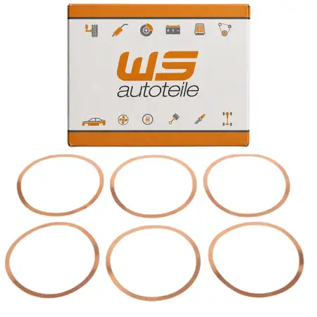 6x Dichtung Zylinderlaufbuchse 0,5MM f&uuml;r PORSCHE 911 2.0 2.2 2.3 90110419102