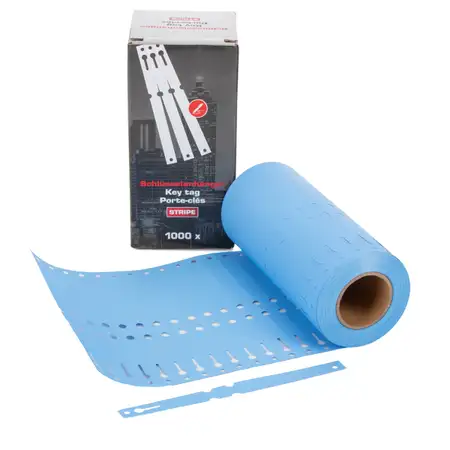 Schl&uuml;sselanh&auml;nger Key tag Schl&uuml;ssel-Tag Werkstatt PKW Motorrad LWK BLAU 1000 St&uuml;ck
