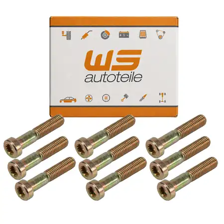 9x Schraube M8x40 Schwungscheibe f&uuml;r PORSCHE 964 993 996 997 968 99951001501