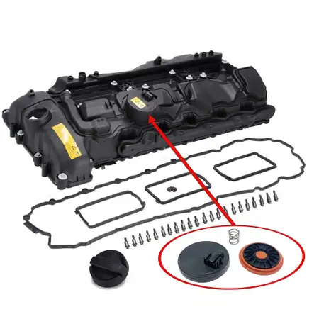 Ventildeckel + Dichtung + Deckel f&uuml;r BMW E82/88 F20-23 E90-82 F30-34 F10/11 X3-6 N55