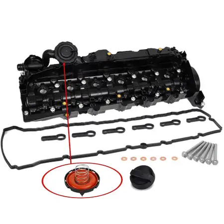 Ventildeckel + Deckel + Schraube D&uuml;senhalter f&uuml;r BMW BMW 3er 4er 5er 7er X3-6 35/40d N57