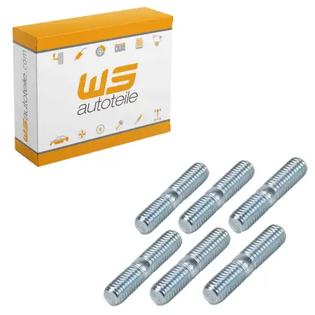 6x Stehbolzen W&auml;rmetauscher M8x22mm f&uuml;r PORSCHE 911 964 993 996 997 912 914 90006010601