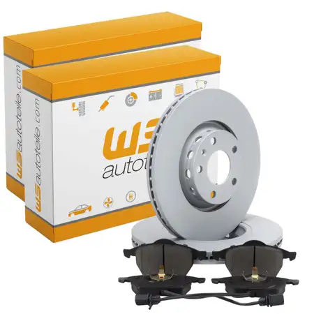 Bremsscheiben + Bremsbel&auml;ge + Sensor f&uuml;r AUDI A4 B6 B7 A6 C5 SEAT Exeo PR-1LF/1LT vorne